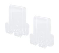 FTVOGUE Crochet de Porte de Douche en Verre, Support de Porte Double Face en Acrylique pour Salle de Bain, Rangement Polyvalent pour Serviettes et Peignoirs sur en Verre sans Cadre de Moins de 10 Mm