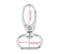 FTVOGUE Crochets de Porte-Clés Pivotants Durables en Alliage de Zinc, 20 Pièces, pour Suspendre des Clés, des Bouteilles et des Tentes, Parfaits pour les Tâches Quotidiennes et les Aventures en