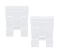 FTVOGUE Crochets de Porte de Douche 2 Pièces, Cintres de Porte Double Face en Acrylique Transparent avec Conception D'ouverture Rétractable pour Portes en Verre sans Cadre