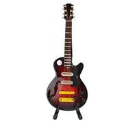 FTVOGUE Délicat en Bois Mini Artisanat Guitare Électrique Modèle D'affichage Décoration Maison Café Maison Ornement
