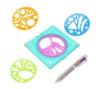 FTVOGUE Dessin Tool Règle Modèle Géométrique en Plastique Spiral Circle Art Toy Kids Stationry Supply pour de Beaux Motifs de Fleurs