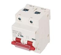 FTVOGUE Disjoncteur DC, Matériau PA66, Déclenchement Rapide et Extinction d'arc, 125A 1000V pour Système Solaire Photovoltaïque et Véhicules électriques (rouge)