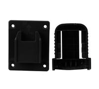 FTVOGUE Dispositif de Fixation de Batterie, Support de Batterie PC ABS avec Support de Perceuse électrique pour 18 V 20 V, Base de Trou de Vis, de Banc Mural pour les Utilisateurs d'outils (BLACK)