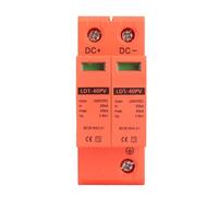 FTVOGUE Dispositif de Protection Contre Les Surtensions PV, Parafoudre de Tension PC DC 1000 V 20KA à 40KA 2P avec Indicateur d'état IP20, Montage sur Rail DIN pour Systèmes d'énergie Solaire