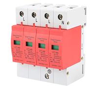 FTVOGUE Dispositif Parafoudre Basse Tension 4P 30KA-65KA 385V, Boîtier PC Ignifuge, Protection Contre Les Surtensions pour la sécurité électrique, Branchement et Débranchement Faciles avec