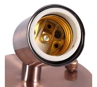 FTVOGUE Douille de Plafonnier Vintage E27, Support de Lampe Rotatif à 180 °, Montage Mural avec Construction en Fer Céramique pour éclairage de Bureau et de Maison (Bronze)