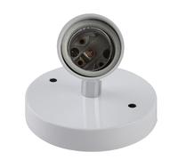 FTVOGUE Douille de Plafonnier Vintage E27, Support de Lampe Rotatif à 180 °, Montage Mural avec Construction en Fer Céramique pour éclairage de Bureau et de Maison (WHITE)