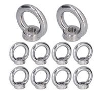 FTVOGUE Écrou à œil de Levage fileté, Matériel Marin Robuste en Acier Inoxydable pour Grues et Machines d'ingénierie, 10 Pièces M3 (M10)