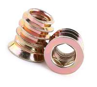 FTVOGUE 20pcs Douille à Tête, écrous à sertir Hexagonale Creuse à Empreinte de Vis en Acier au Carbone Fileté pour Meubles en Bois (M6*13mm)