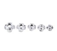 FTVOGUE Écrous en T en Acier au Carbone 90 Pièces, Inserts à Broches Plaqués Zinc pour Meubles en Bois, Attaches Assorties M6 M8 pour Projets de Bricolage