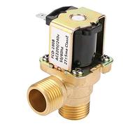 FTVOGUE Électrovanne électrique en Laiton AC220V G1/2, Type Normalement fermé Fiable, Solution d'entrée d'eau pour Usage Domestique et Bricolage