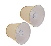 FTVOGUE Élégant 2pcs Petit Tissu de Lampe à Lampe en Bord D'or Beige pour Murale à Lustre de Table E14, Style Classique, adapté à la Chambre, au Studio, au Sol