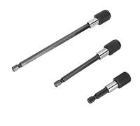 FTVOGUE Ensemble d'adaptateurs de Tige d'extension, Porte-embout Magnétique en Acier au Chrome Vanadium, 3 Tailles 60 Mm, 100 Mm, 150, Tige Hexagonale de 1 4 Pouces à Dégagement Rapide pour
