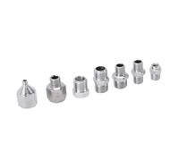 FTVOGUE Ensemble d'adaptateurs pour Aérographe, Raccords à Déconnexion Rapide en Acier Inoxydable pour Pistolets Pulvérisateurs et Compresseurs, Kit de 7 Pièces avec étui de Rangement pour Peinture