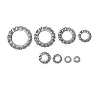 FTVOGUE Ensemble d'assortiment de Lave-linge en Acier Inoxydable dentelé Ring 300 pcs. Ajustement serré, Antidérapant, Résistance à l'usure, Boîte à Feuilleton, Boîte Portable pour le Stockage,