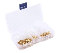 FTVOGUE Ensemble de Connecteurs en Fil d'or avec Gaine, Bornes pour Connexion en Fil électrique, Boîte en Boîte, Installation Facile, Utilisations Multiples, Structure Stable, Maison