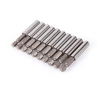 FTVOGUE Ensemble de Porte-embouts Magnétiques en Acier au Carbone 1 4 Porte-forets à Extension Hexagonale 10 Paquets Aimant Puissant de 60 Mm Changement Rapide pour les Utilisateurs de Tournevis à