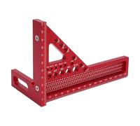 FTVOGUE Ensemble de Règles Triangulaires pour le Travail du Bois, équerre de Charpentier en Alliage D'aluminium avec Finition Anodisée CNC et 6 Trous D'angle pour un Marquage Précis des