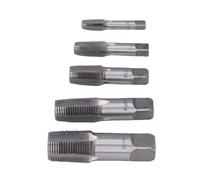 FTVOGUE Ensemble de Robinets de Tuyau NPT, 5 Pièces, Outils de Réparation de Filetage de Plomberie en Acier au Carbone pour Plombiers Mécaniciens Bricoleurs, Robinets NPT 3/4-1/8 Pouces avec
