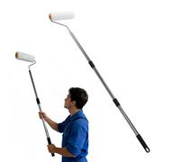 FTVOGUE Ensemble de Rouleaux à Peinture de 9 Pouces, 3 Housses en Microfibre Lavables et Réutilisables, Poteau D'extension à 6 Sections pour Peinture Murale au Plafond avec de
