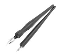 FTVOGUE Ensemble de valeurs de stylos comiques (2 porte-stylos noirs + 5 plumes + 1 gomme)