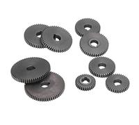 FTVOGUE Ensemble d'Engrenages en Métal pour Pièces de Rechange de Mini Tour 9 Pièces Engrenages Assortis T60 T50 T45 T40 T35 T30 HT250 Fer Gris pour Projets d'usinage de Bricolage Voitures RC