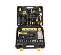 FTVOGUE Ensemble d'Outils de 108 Pièces, Boîte à Outils en Plastique PE avec à Main, Kit de Réparation Automobile Polyvalent pour l'entretien de la Maison et la Décoration des Bâtiments