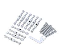 FTVOGUE Ensemble d'outils de Réparation de Boîte de Jonction de Type 86, Kit de Fixation en Acier allié avec Boulons de Jambe de Force et clé pour l'installation de Boîtes Murales électriques (86