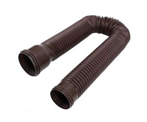 FTVOGUE Extension de Tuyau de Descente D'évacuation de Pluie Extension de Tuyau de Descente Flexible en PE Extensible 20 à 59 Pouces avec Bloc Anti-éclaboussures pour Auges D'avan (Brown)