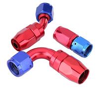 FTVOGUE Extrémité de Tuyau de Conduite de Carburant, AN8 Raccord Pivotant D'extrémité de Tuyau de Conduite de Carburant Adaptateur de Refroidisseur D'huile Anodisé 0°, 45°, 90° (en Option)(90°)