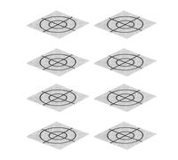 FTVOGUE Feuille de Réflecteur de Station Réfléchie pour L'ingénierie, 100pcs Patches D'autocollants Réfléchissants en Résine (2 * 2cm)