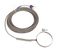 FTVOGUE Fil de Thermocouple de Type K, Capteur de Température en Acier | Fil D'acier Anti-interférence, Soudage à L'arc Sous Argon, 5 Longueurs 1-5 M, Borne en Forme de U, pour Sonde de Contrôleur