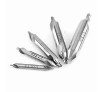 FTVOGUE Foret Central 5 Pièces Ensemble de Forets à Fraiser pour Bois HSS Acier Rapide Outil à 60 Degrés, Forets de Repérage Central à Double extrémité pour Tour Travail des Métaux Bois Plastique