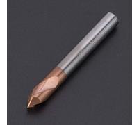 FTVOGUE Foret de Repérage en Acier au Tungstène, dureté 55 HRC, Revêtement en Silicone de Haute Précision, D6 X 50 X 2T 90° pour Fraiseuses (D5*50 * 2T*90°)