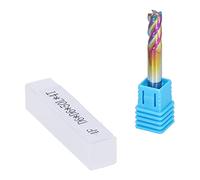 FTVOGUE Foret Hélicoïdal en Acier au Tungstène, D6x50L 4 Dents | Outil de gravure sur métal, diamètre de tige de 6 mm, conception à hélice élevée 4T, flûte polie pour l\'évacuation des