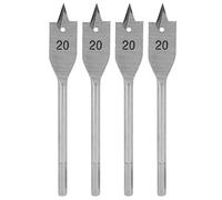 FTVOGUE Forets à Bois Plats, Paquet de 4, Ensemble D'outils de Perçage pour le Travail du Bois en Acier à Haute Teneur en Carbone 20 Mm avec Conception D'épine de Coupe pour une O
