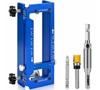 FTVOGUE Gabarit de Charnière de Porte en Alliage D'aluminium, Kit de Gabarit de Routeur, de Mortaisage Facile à Utiliser pour Charnières de Porte de 2,5 à 5 Pouces