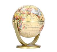 FTVOGUE Globe de Bureau édition Anglaise, Carte du Monde Rotative, Outil Pédagogique de Géographie de la Terre, Style Vintage, Décoration D'intérieur, Décoration de Pièce avec Base