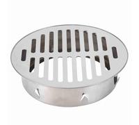 FTVOGUE Grille D'évacuation Ronde pour Sol, Lot de 4, en Acier Inoxydable, Grand Diamètre, pour Un Drainage Rapide, Finition Lisse, Idéale pour Salle de Bain, Cuisine, Balcon, Terrasse