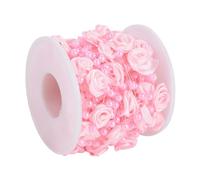 FTVOGUE Guirlande de Perles en Fil de Perles Roses Exquises, pour Décoration de Cheveux de Mariée, D'imitation ABS Rouges de 32,8 Pieds (PINK)