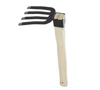 FTVOGUE Hoe en Acier à Haut Carbone épaissi avec Une Lame Tranchante, Petite Houle, Faucille Japonaise de Désherbage, Pick-Pick falsifié, Poignée Légère, Râteau à Cinq Boues avec Une Longue Poignée