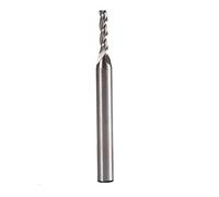 FTVOGUE HSS End Mill Cutter CNC Bit étendu, Diamètre 3 Flûtes CNC Bites de Routeur en Spirale Diamètre de Tige 6 Mm Longueur Totale 63 Mm, Moulins d'extrémité de Nez, avec des Performances Stables,