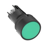FTVOGUE Interrupteur à Bouton-poussoir en Plastique, Interrupteur de Réinitialisation à Tête Plate de 22 Mm, Vert, 1NO 10A, de Circuit de Commande pour Panneaux de Commande Industriels, Opérateurs