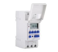 FTVOGUE Interrupteur de minuterie programmable numérique de Rail DIN hebdomadaire 7 Jours Écran LCD Relais électronique programmable (AC220 V)