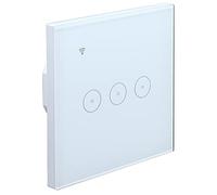 FTVOGUE Interrupteur Mural Tactile WiFi, Panneau Ultra-mince, Télécommande | Conception de fil neutre et sous tension, activation tactile capacitive, circuit à réponse instantanée, panneau en verre