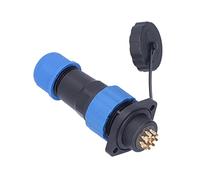 FTVOGUE IP68 Prise D'aviation à L'épreuve de L'eau Bride Mâle Connecteur D'alimentation Mâle AC250V 5A SP20 pour un Usage Industriel (12 cœurs)