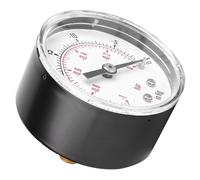 FTVOGUE Jauge à Vide à Connexion Arrière, Cadran Transparent pour une Mesure Précise de L'air, de L'eau, du Pétrole et du Gaz