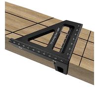 FTVOGUE Jauge de Traçage pour le Travail du Bois, Outil de Mesure en Alliage d'aluminium pour Ingénieurs et Charpentiers, Règle Triangulaire à 45/90 Degrés pour un Marquage et une Mesure Précis
