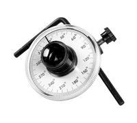 FTVOGUE Jauges D'angle, Outil de Mesure de clé à Long Manche de Haute dureté avec Cadran Transparent et Zonage à 360 Degrés, pour Accessoire D'entretien et de Réparation de Voiture (BLACK)