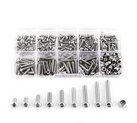 FTVOGUE Jeu de Boulons M3, Vis à Tête Bouton à Six Pans Creux en Acier Inoxydable, 180 Vis et 100 écrous pour Machines et Projets de Réparation